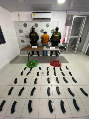 Incautación de cartuchos y proveedores para fusil