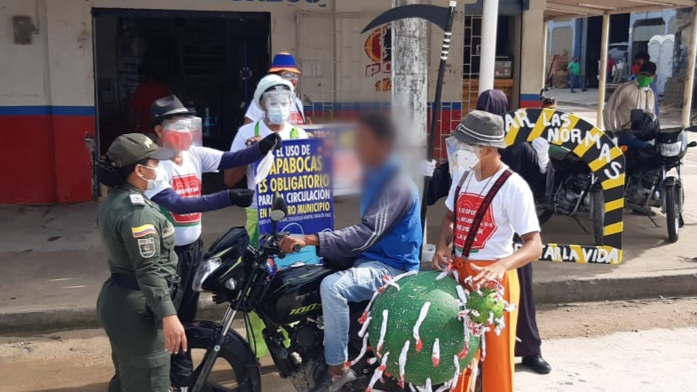 campaña-uso de tapabocas-fundacion-gestion comunitaria-prevencion-magdalena