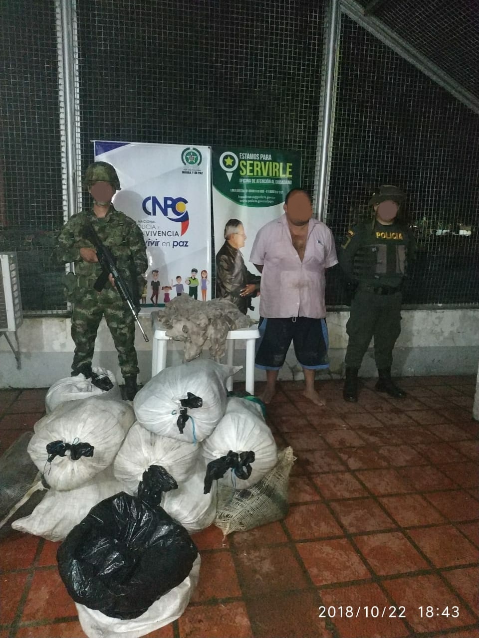 Más de 500 kilos de carne de chigüiro avaluados en 15 millones de pesos.