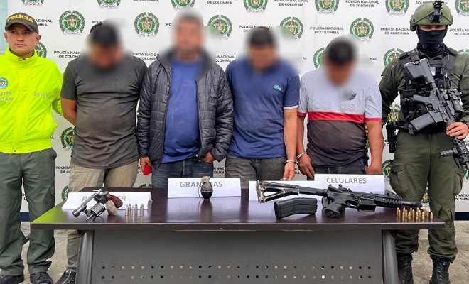 En medio de un operativo policial en Timbío, fueron capturados 4 actores delincuenciales