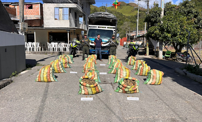 Captura e incautación de marihuana