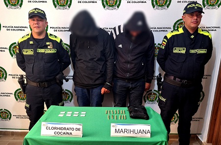 Capturados con más de 560 gramos de estupefacientes