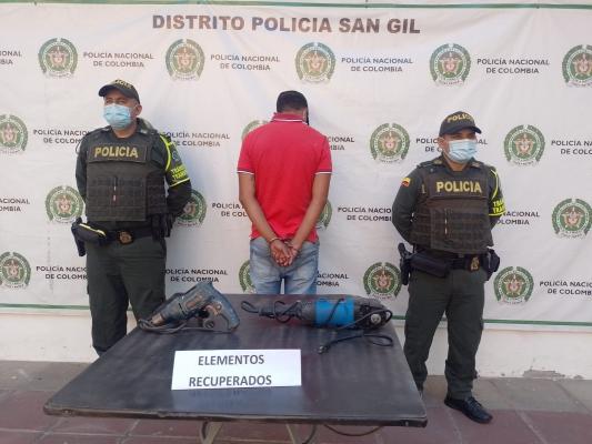 una persona capturada-elementos incautados