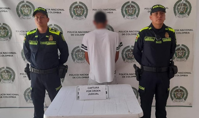 La policía en Santander capturo a un hombre que era requerido por el delito de homicidio