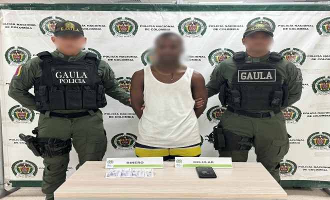 Capturado recibiendo dinero producto de una extorsión