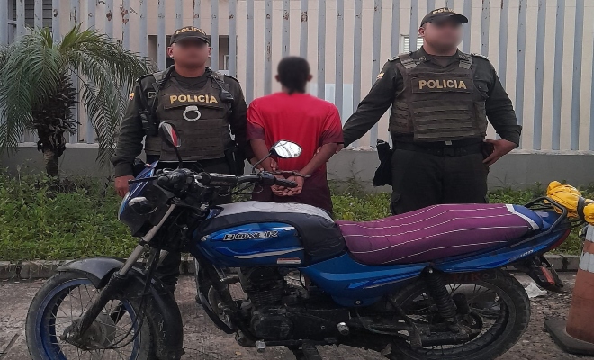 Capturado por hurto de motocicleta