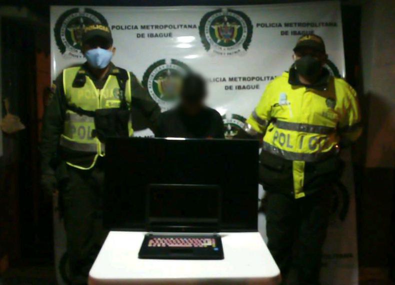 La captura se produjo en el barrio Chico recuperando los elementos hurtados 