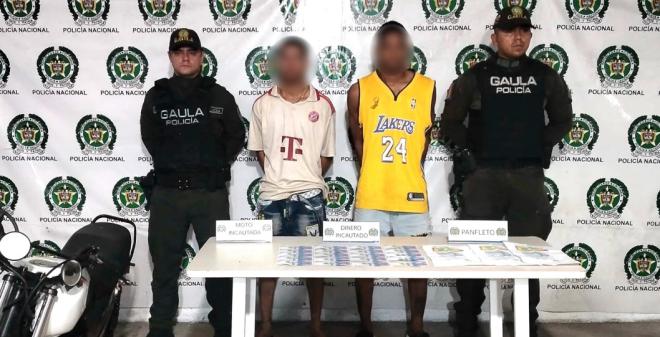 Estos sujetos cuentan con 11 anotaciones por homicidio, extorsión, violencia intrafamiliar, hurto calificado y porte ilegal de armas. 