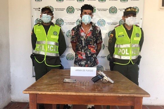 Capturado por el delito de porte ilegal de armas de fuego