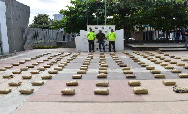 La droga está valorada en más de 750 millones de pesos y durante el operativo fue capturado alias “El Mañe”.