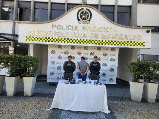 en Manizales fue capturado un hombre por el dleito de extorsión
