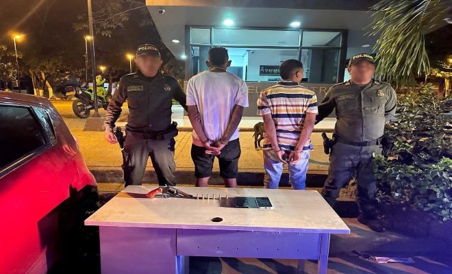 Capturados por porte ilegal de armas de fuego en el barrio canapote