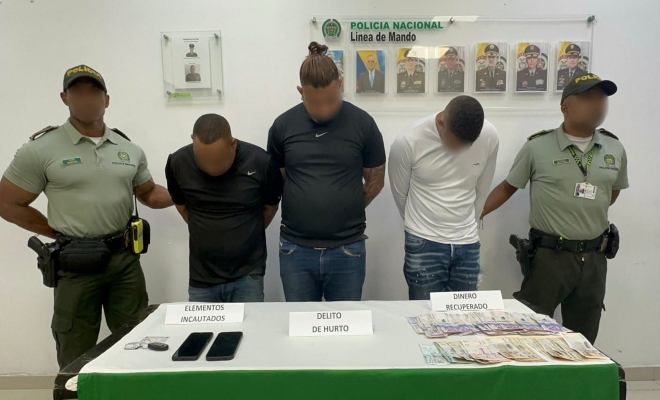 Capturados por hurto a turista en Cartagena 
