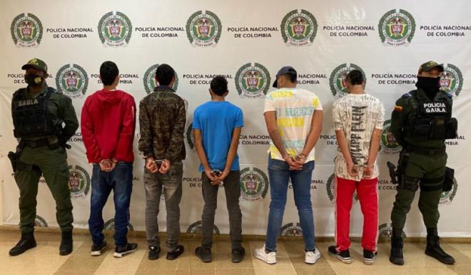 Cinco capturados en Quimbaya por Extorsión.