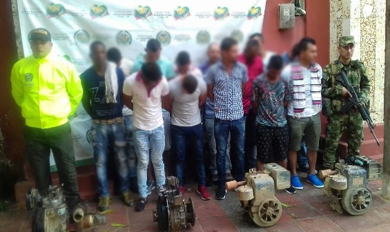 Los procedimientos policiales se llevaron a cabo en zona rural de Puerto Libertador y Ayapel