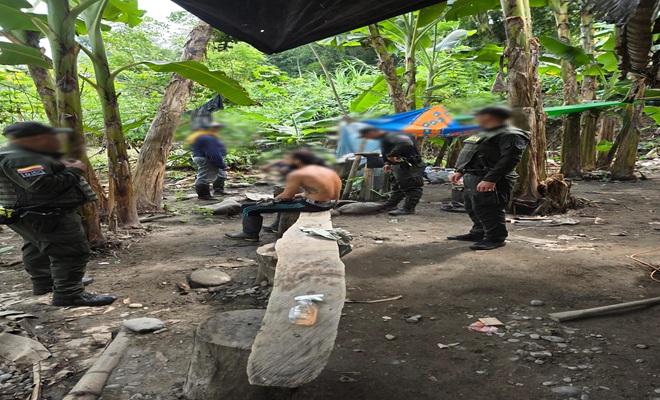 Desmantelan punto de explotación ilegal de recursos naturales en Manizales