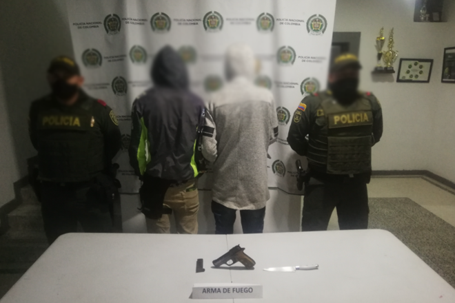 Dos hombres conocidos como “Cristian” y “Brayan” fueron capturados en Villamaría