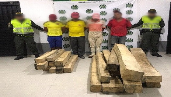 capturados-transporte ilegal de madera-proteccion de flora silvestre-el banco-cuadrante-modelo nacional de vigilancia comunitaria por cuadrantes-MNVCC