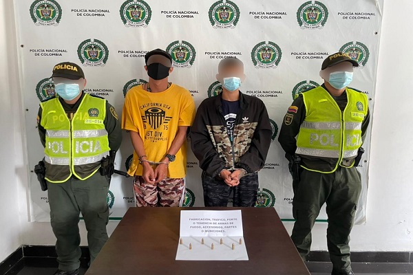 2 capturados por fabricación, tráfico o tenencia de armas de fuego 