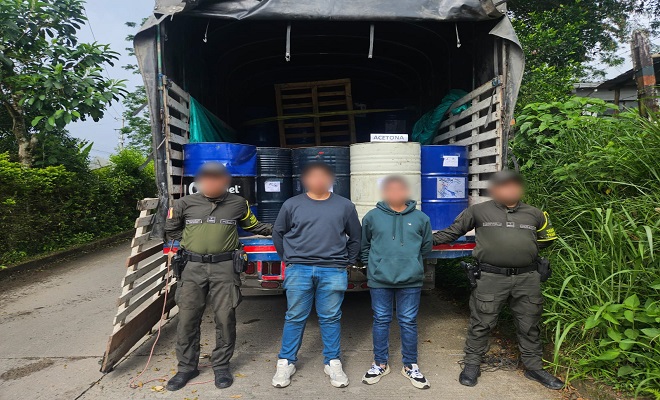 Capturas por tráfico de insumos para procesamiento de narcóticos2