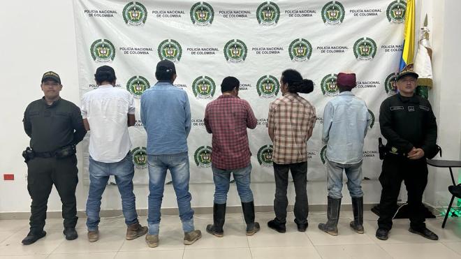 Cinco personas que, al parecer, intentaron invadir una finca en Puerto López, Meta, fueron capturados 