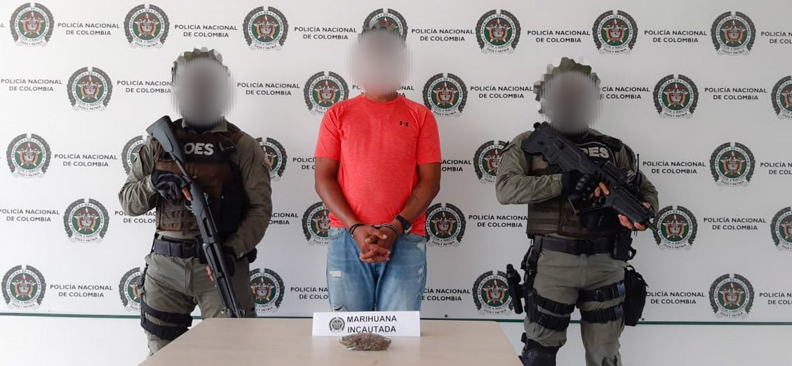 Ciudadano capturado en flagrancia por el delito de trafico de estupefaciente