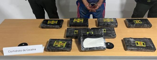 10 kilos de clorhidrato de cocaína fueron incautados en la vía que de Sardinata 