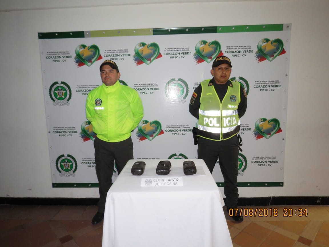 Incautación de cocaína en Garagoa