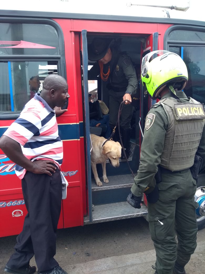 Controles de los policias en la vía panamericana 