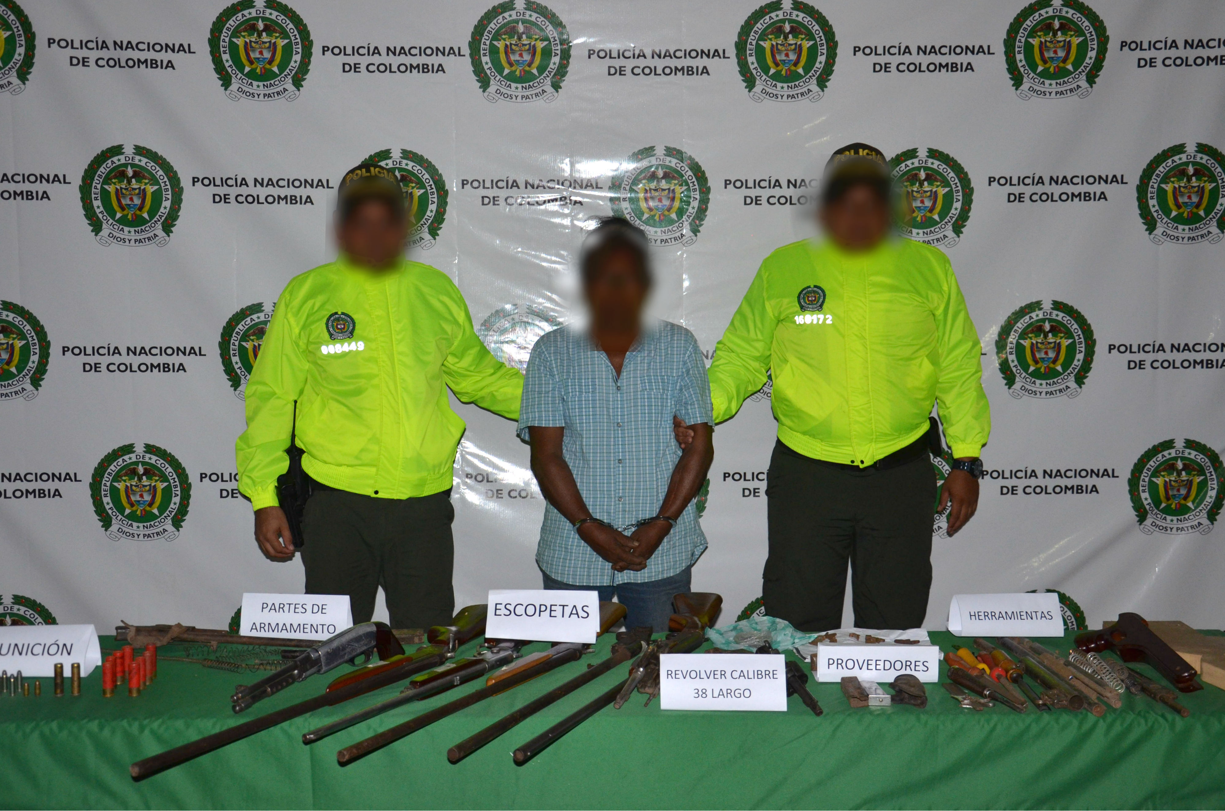 Policía desmantela armería ilegal para la elaboración y reparación de armas de fuego en Mocoa