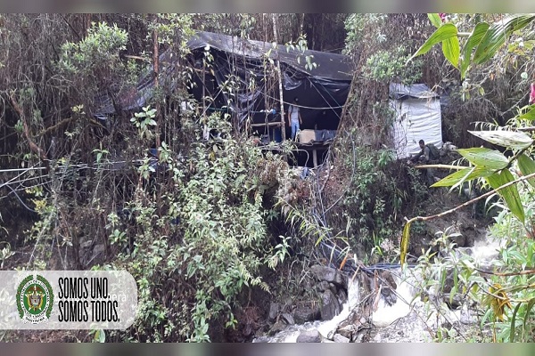 Destruido complejo para el procesamiento de clorhidrato de cocaína