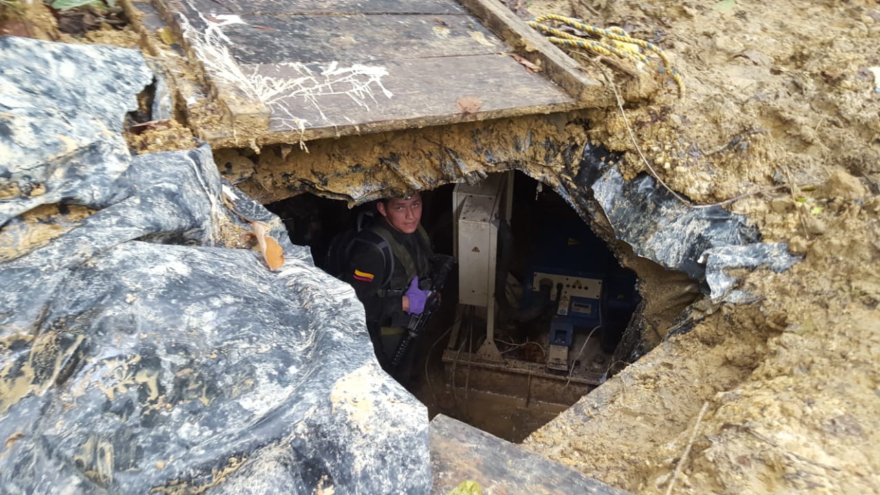 Destruido-laboratorio-para-el-procesamiento-de-cocaína 