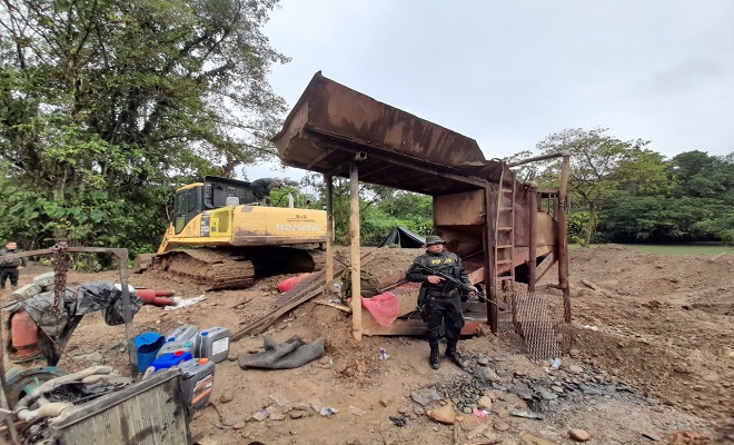 En el corregimiento de Tutunendo Chocó intervenimos dos entables mineros. 