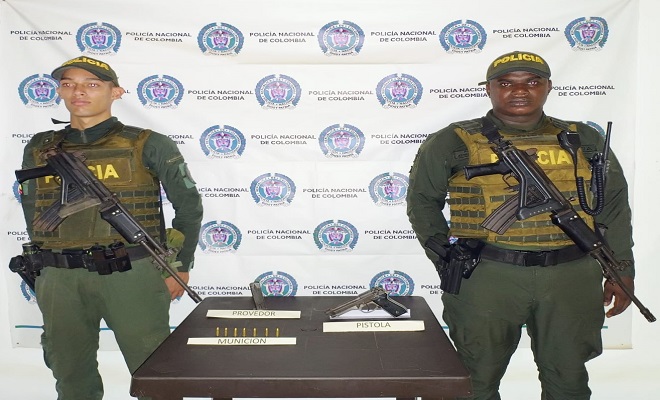 En Quibdó y Juradó, la policía realiza el hallazgo de armas de fuego