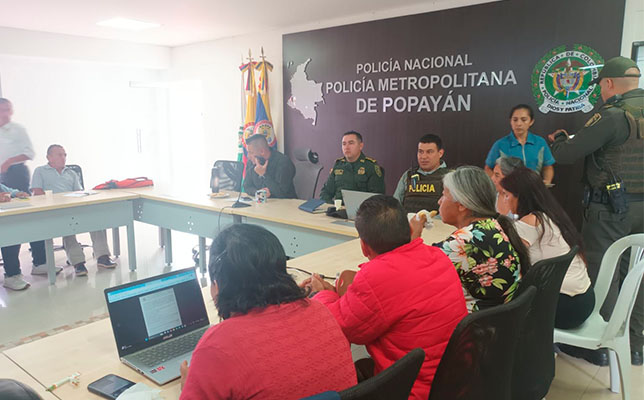 Encuentro con presidentes de las juntas de acción comunal de Popayán