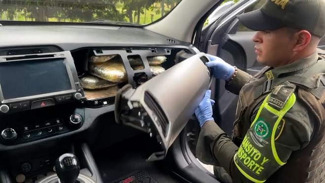 Los airbags eran los encargados de transportar 40 millones de base de cocaína.