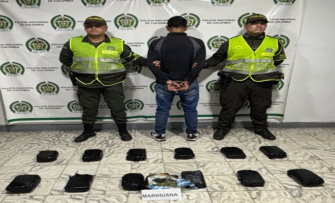 La droga era transportada en una maleta