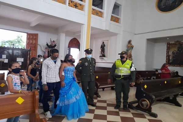 Festejo de 15 años a joven en Belén de Umbría 