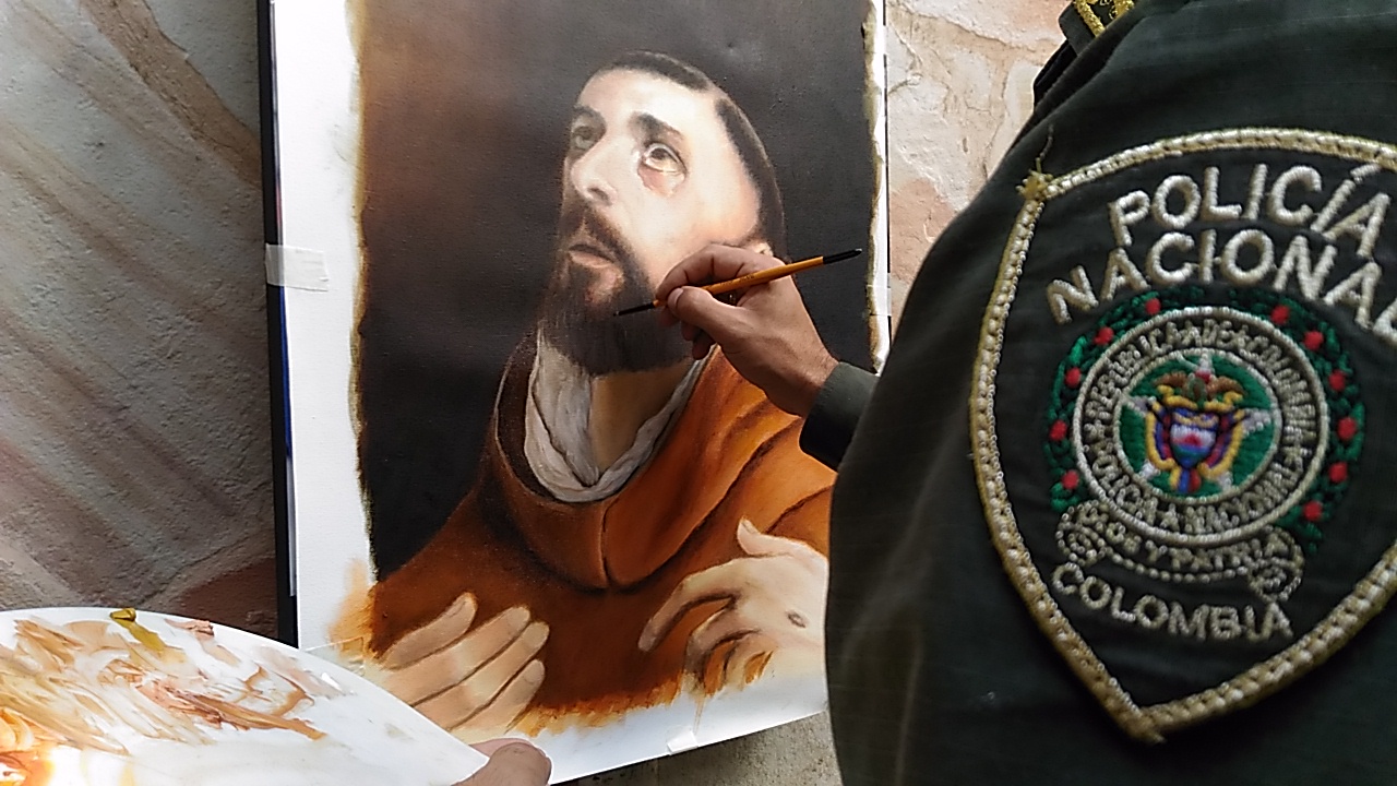 Pintando al óleo, por la convivencia y seguridad ciudadana