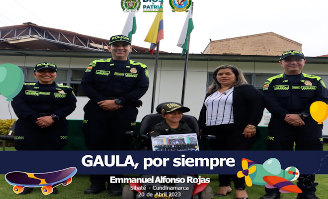 Emmanuel el sueño de ser policía Gaula  
