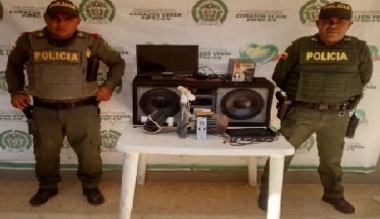 Elementos recuperados en el municipio de Momil