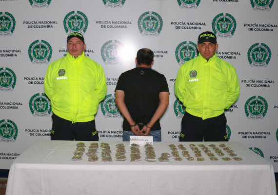 En el municipio de La Virginia Risaralda son incautadas varias dosis de marihuana