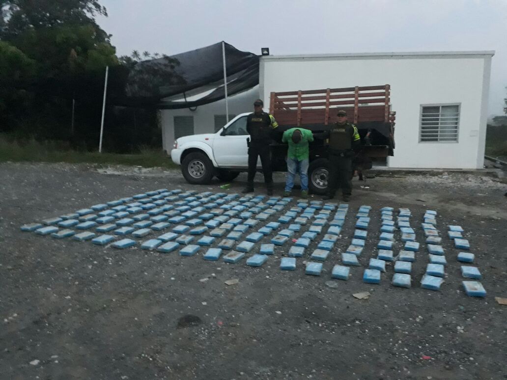 204 kilos de droga incautada y una persona captura 