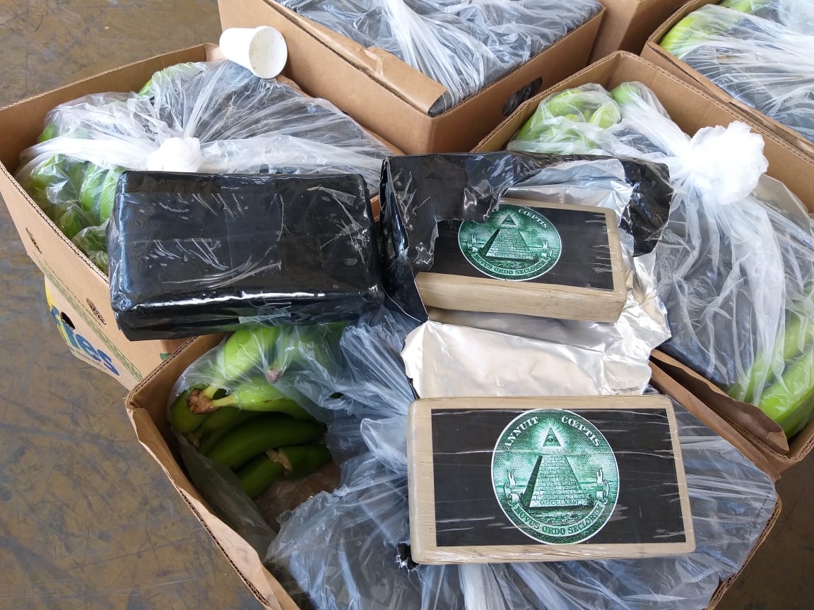 Incautamos 1.100 kilos de clorhidrato cocaína en el puerto de Santa Marta ocultos en cajas de frutas