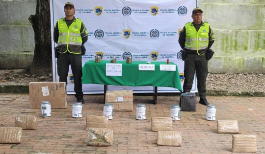 39 kilos de estupefacientes incautados 