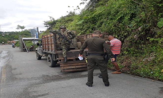 Incautamos 287 galones de gasolina en Condoto.