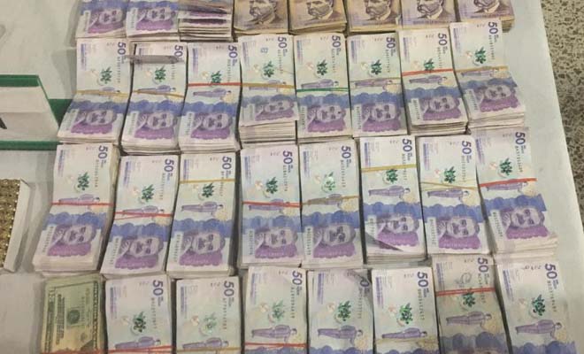 incautación de dinero