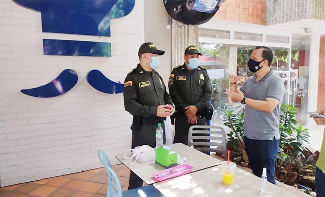 Hacemos un acompañamiento permanente a las zonas de restaurantes y sector comercial