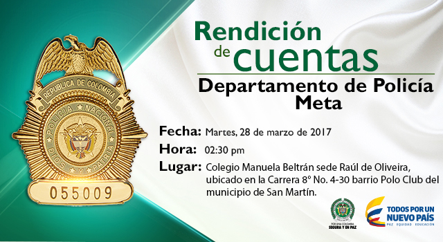 El Departamento de Policía Meta-rendirá cuentas
