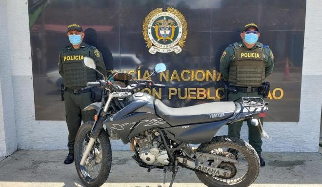 La motocicleta fue hurtada en Cali 
